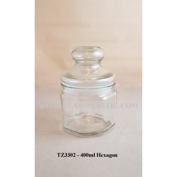 Air Tie Jar - 400ml Hexagon Shape