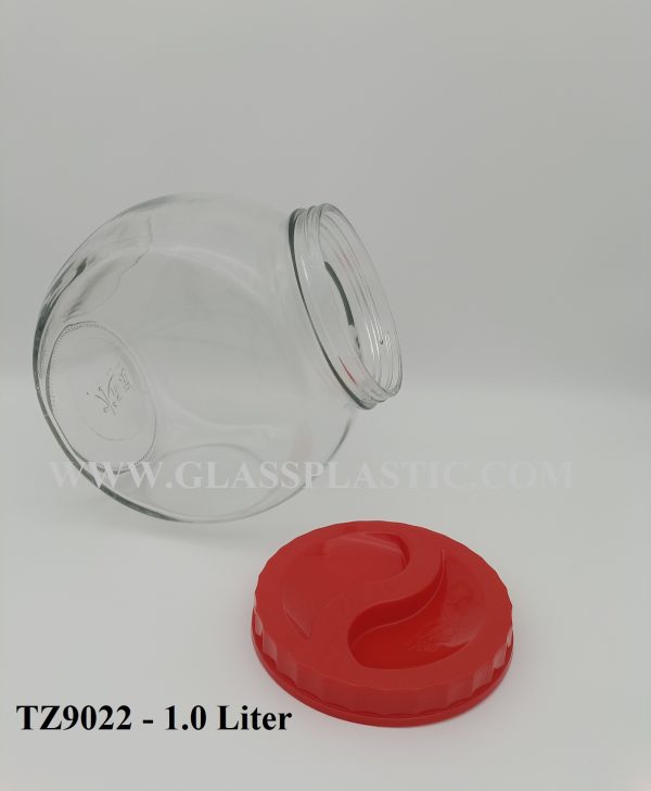 1.0 Liter Slant Glass Jar - Image 2