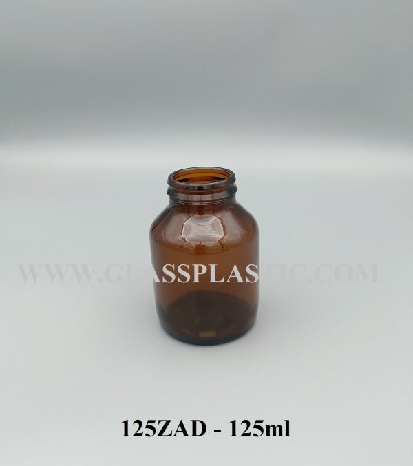 Amber Tablet Bottle : 125ml (Tearing Cap) - Image 2