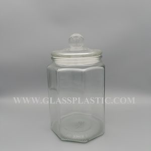 Octagon Air Tight Glass Jar - 2.0 Liter
