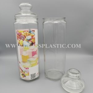 1.3 Liter Hexagon Air-Tight Glass Jar