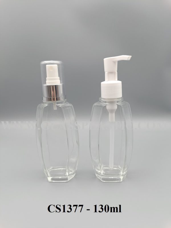 Hexagon Glass Bottle - 130ml