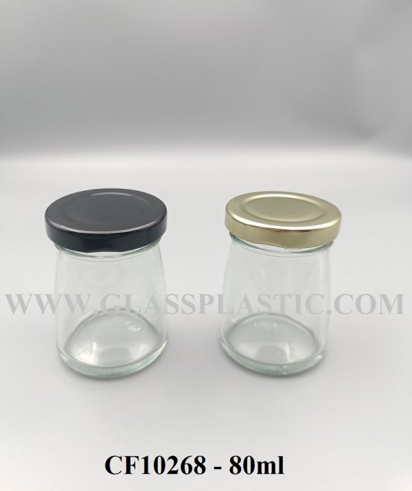 Glass Food Jar - 80ml (Cone Shape)