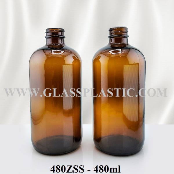 Amber Syrups Glass Bottle - 480ml - Image 2