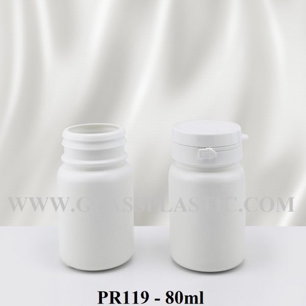 Tablet Bottle with Tearing Cap - 80ml