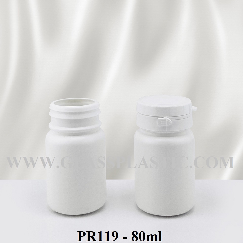 Tablet Bottle with Tearing Cap – 80ml