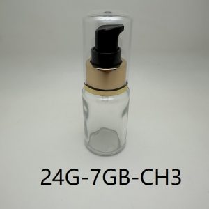 24mm Shinny Gold Lotion Black Pump