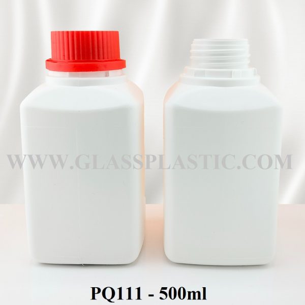 Square Tablet HDPE Bottle - 500ml