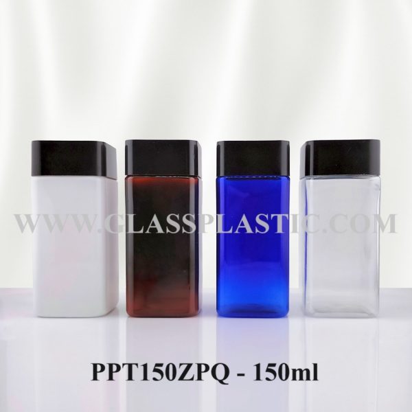 Square Tablet PET Bottle - 150ml (ZPQ Series) - Image 2