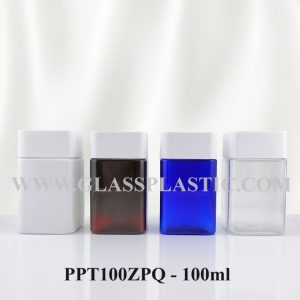 Square Tablet PET Bottle - 100ml (ZPQ Series)