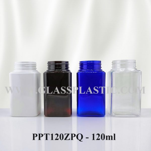 Square Tablet PET Bottle - 120ml (ZPQ Series) - Image 3