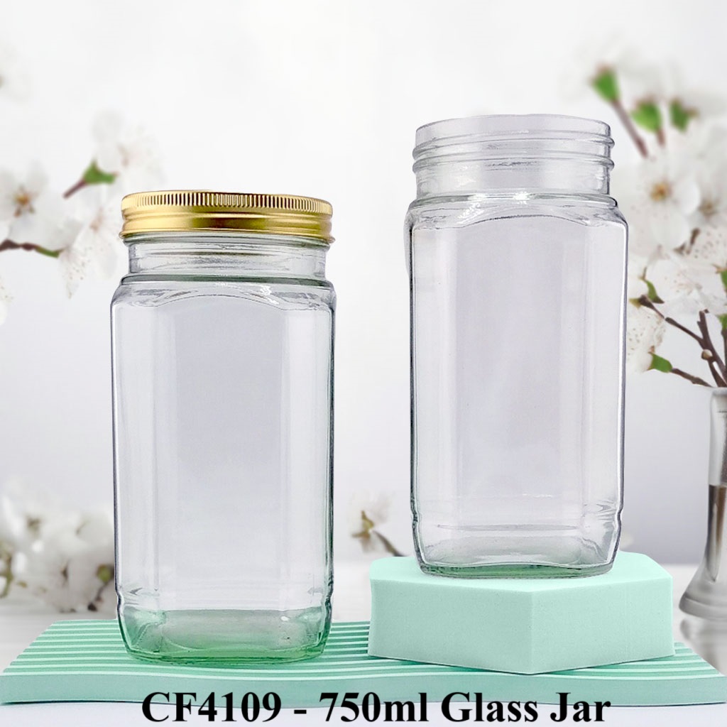 Square Glass Jar – 750ml