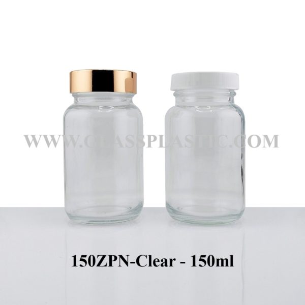150ml Clear Tablet Glass Bottle