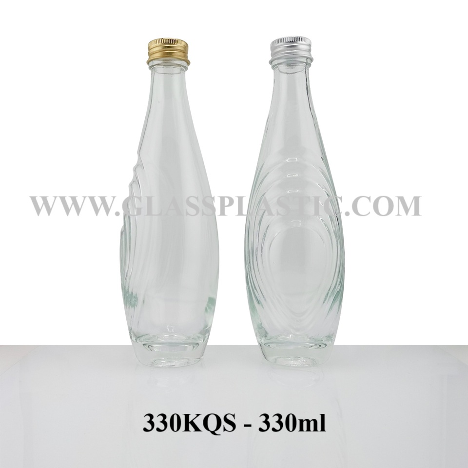 330ml Crystal Glass Drink Bottle