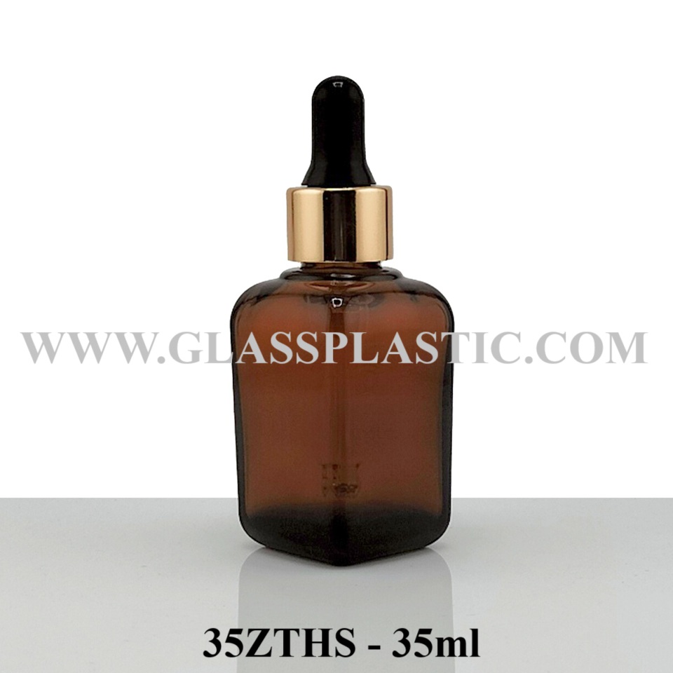 35ml Essential Oil Square Glass Bottle