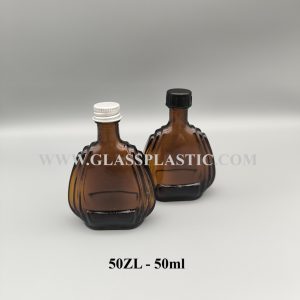 Amber Syrups Glass Bottle - 50ml (XO shape)