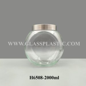 Storage Glass Jar - 2000ml (Rock Shape)
