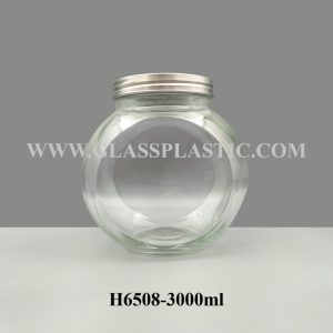 Storage Glass Jar - 3000ml (Rock Shape)