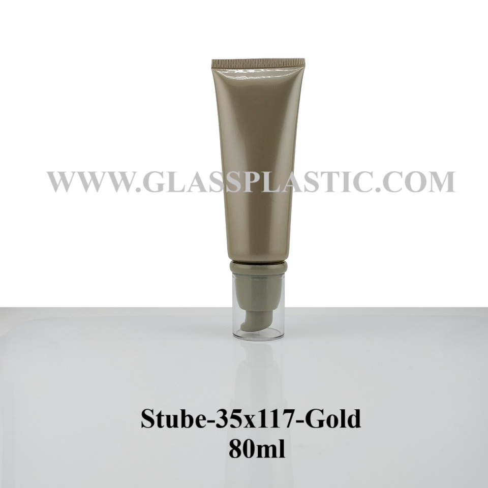 80ml Gold Soft Tube with Pump