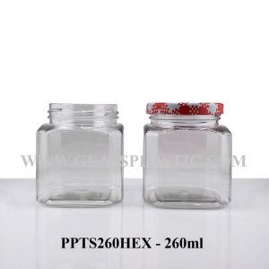 260ml Hexagon PET Jar